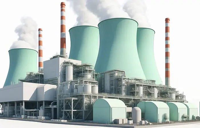 Realistic 3D Power Plant Illustration image